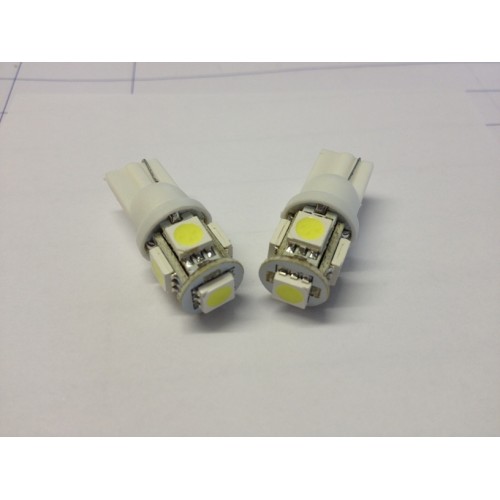 501 T10 ULTRA Bright White 5xSMD LED Side Light Bulbs