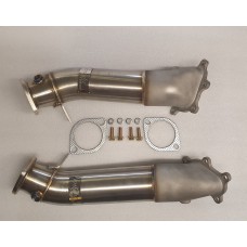 Nissan R35 GTR KR 90mm MEGA Downpipes with CAST Ends (3.5")